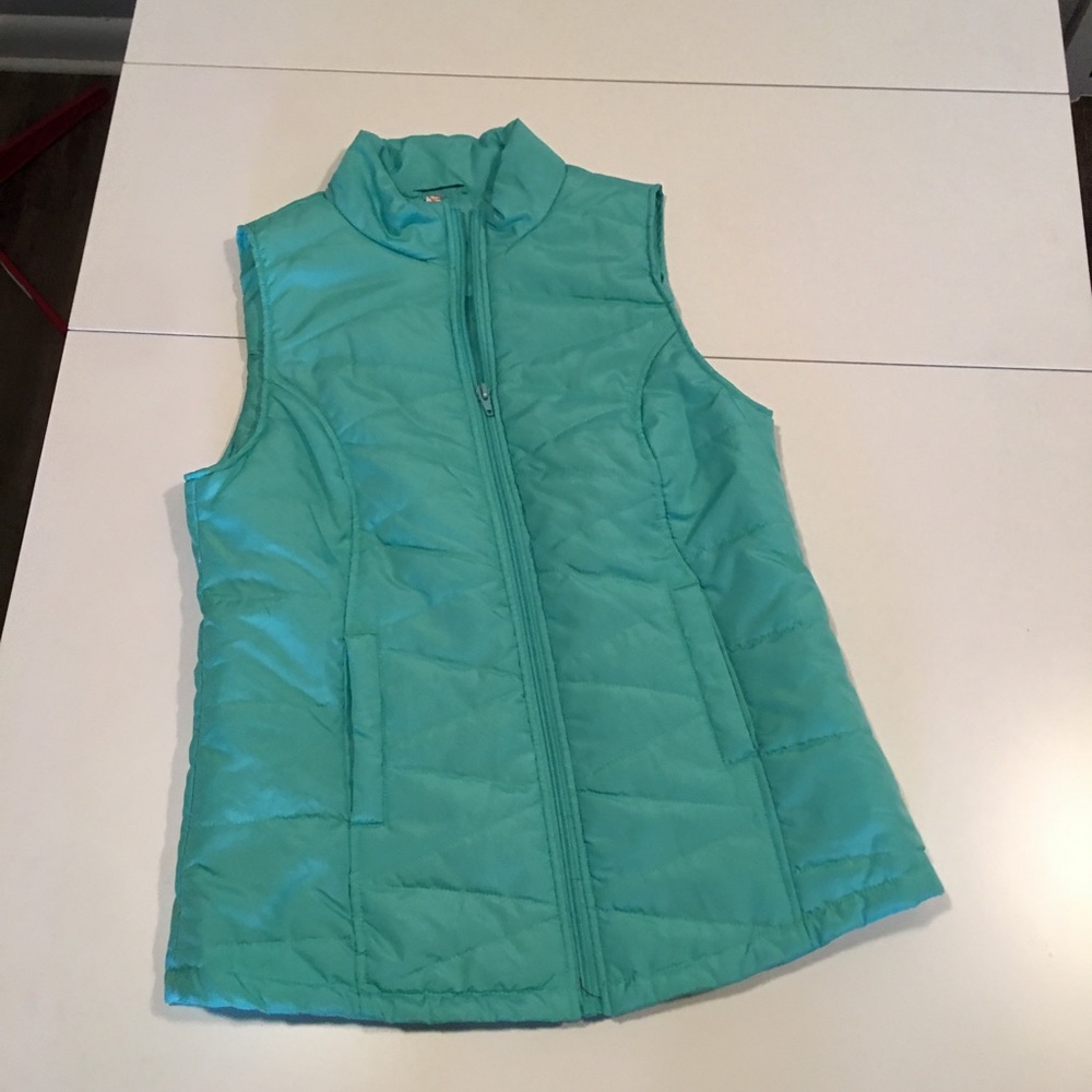 Blue puffy vest